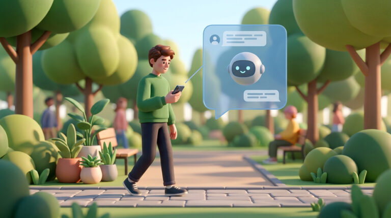 Imagen representativa de un chatbot de atención al cliente, utilizado para responder consultas y ofrecer soporte automatizado.